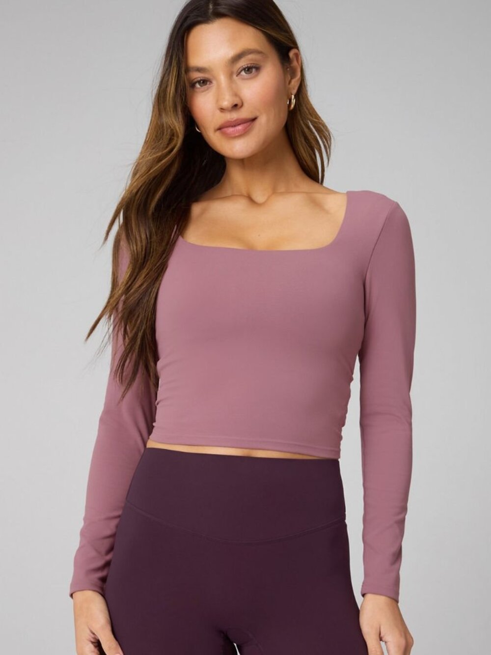Fabletics PureLuxe Long-Sleeve Built-In Bra Top